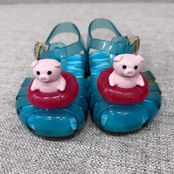 Mini Melissa size 7 pink pig charm VGUC - Picture 2 of 3